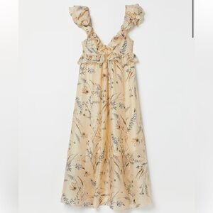 H&M LYOCELL-BLEND RUFFLED DRESS